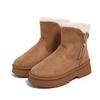 Faux Suede Fluffy Side Zipper Snow Boots Women  Winter Warm Fur Platform Ankle Boots for Women Cozy Non Slip Cotton Shoes