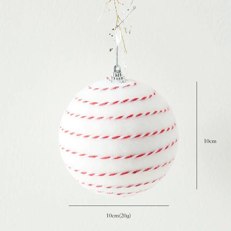 Candy Cane Christmas Tree Large Decoration Red White Velvet Lollipop Ball Pendant Luxury Hanging 2025 Xmas New Year Party Decors