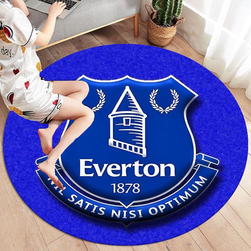 Everton F.C Round Area Rug,Carpet Rug for Living Room Bedroom Sofa Playroom Decor,Non-slip Floor Mat