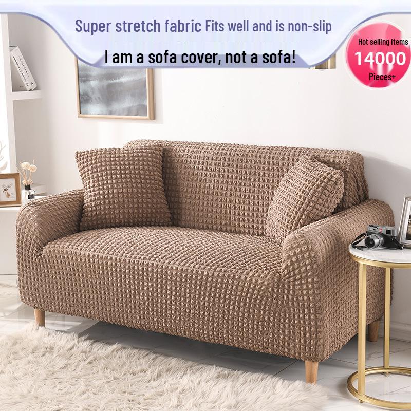 Bubble Yarn Fabric Full Wrap Sofa Cover for All Seasons