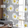 White Daisies Grey Tulle Curtains Living Room Kitchen Chiffon Curtain Bedroom Balcony Sheer Curtain Fashion Home Decor