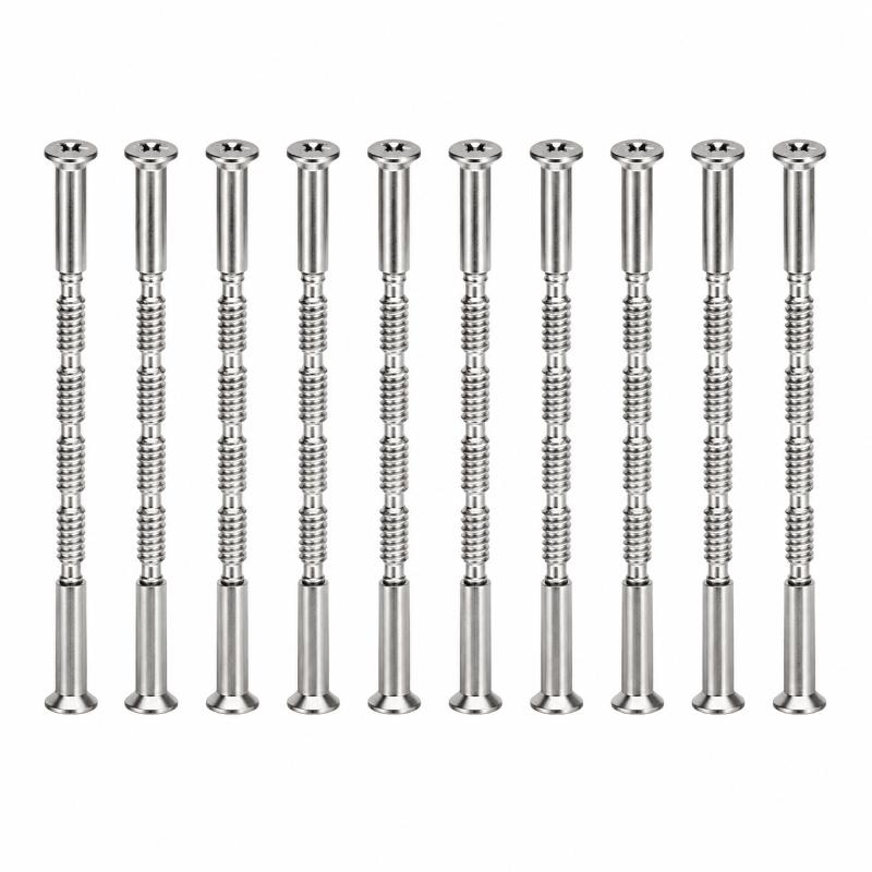 Door Handle Screws Fixings Set 4mm 30Pcs Universal Bolt Through Fasteners for Door Lock Knobs Roses Home Renovation Use