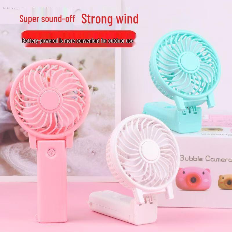Influencer Handheld Mini Fan: Portable Battery Fan for Students and Desktops