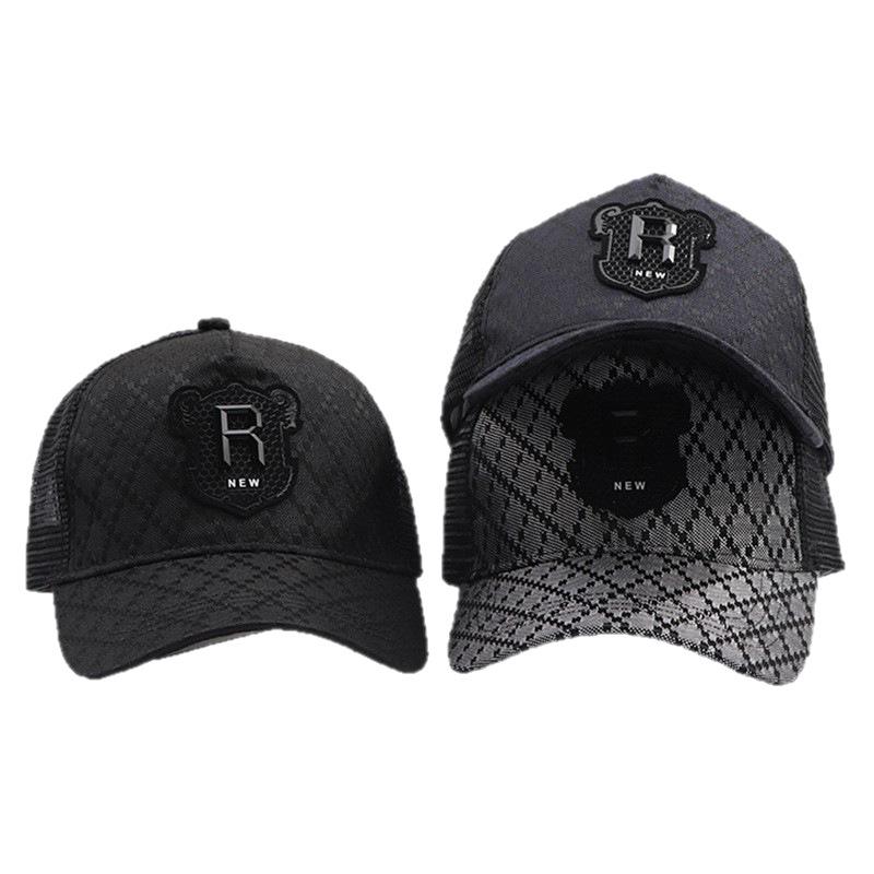 New Mesh Cap European and American Fashion Head Circumference Curved Eaves Three-dimensional Labeling Cap Spot