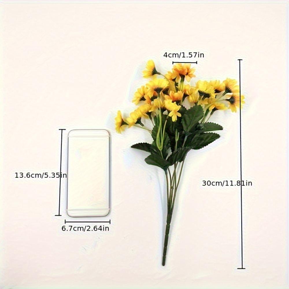 24 Heds Sunflower Simulation Bouquet Scene Decoration Wedding Decoration Sunflower Fake Flowers Landscape Simulation Flowers