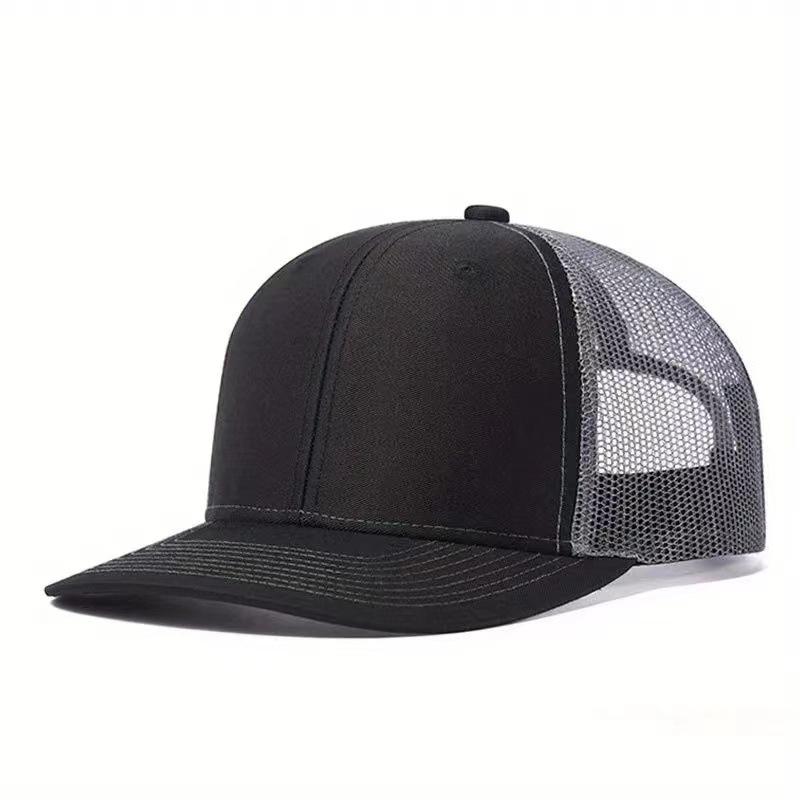 Trucker Hat Cotton Plain Mesh Sports Cap Embroidery Patch Custom Logo Blank Mesh Snapback Gorras 112 Truck Driver Cap
