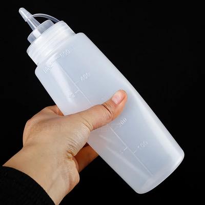 240-1000ml Plastic Pointed Mouth Squeeze Type Made Environmentally Friendly Bottles Containers For Sauces Ketchup BBQ Syrup Oils