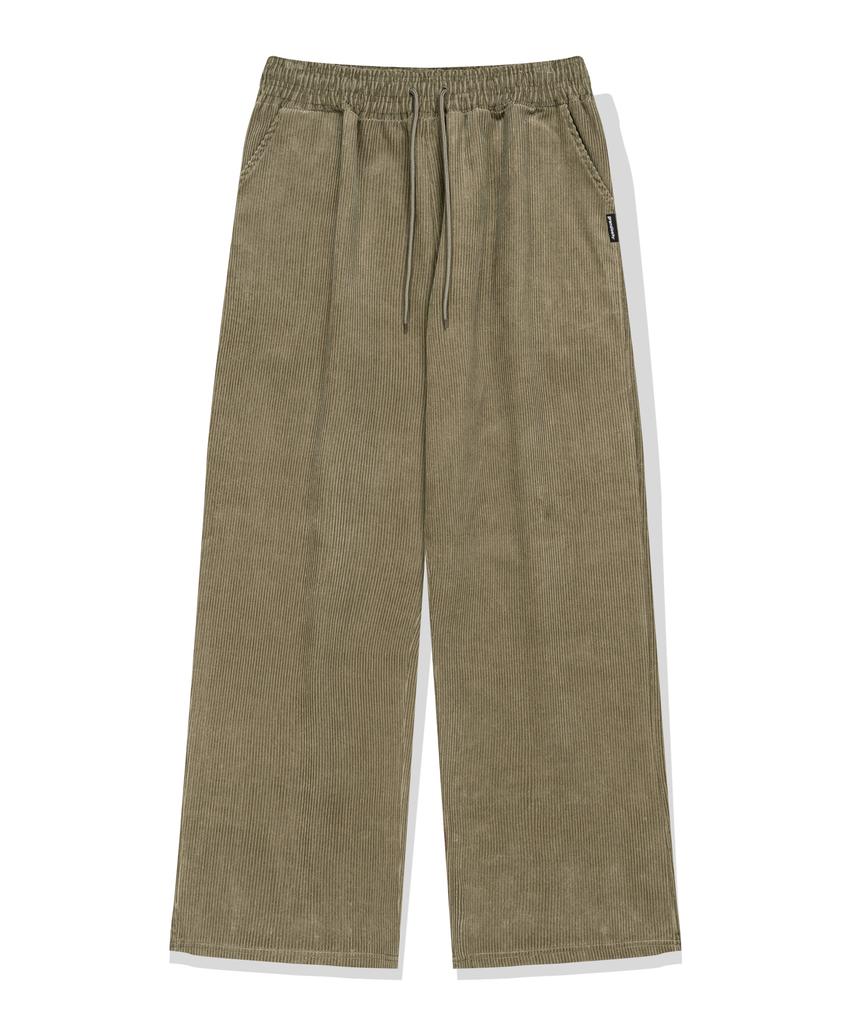 GRANDIOSITY Corduroy Wide Elastic Pants (Cocoa)