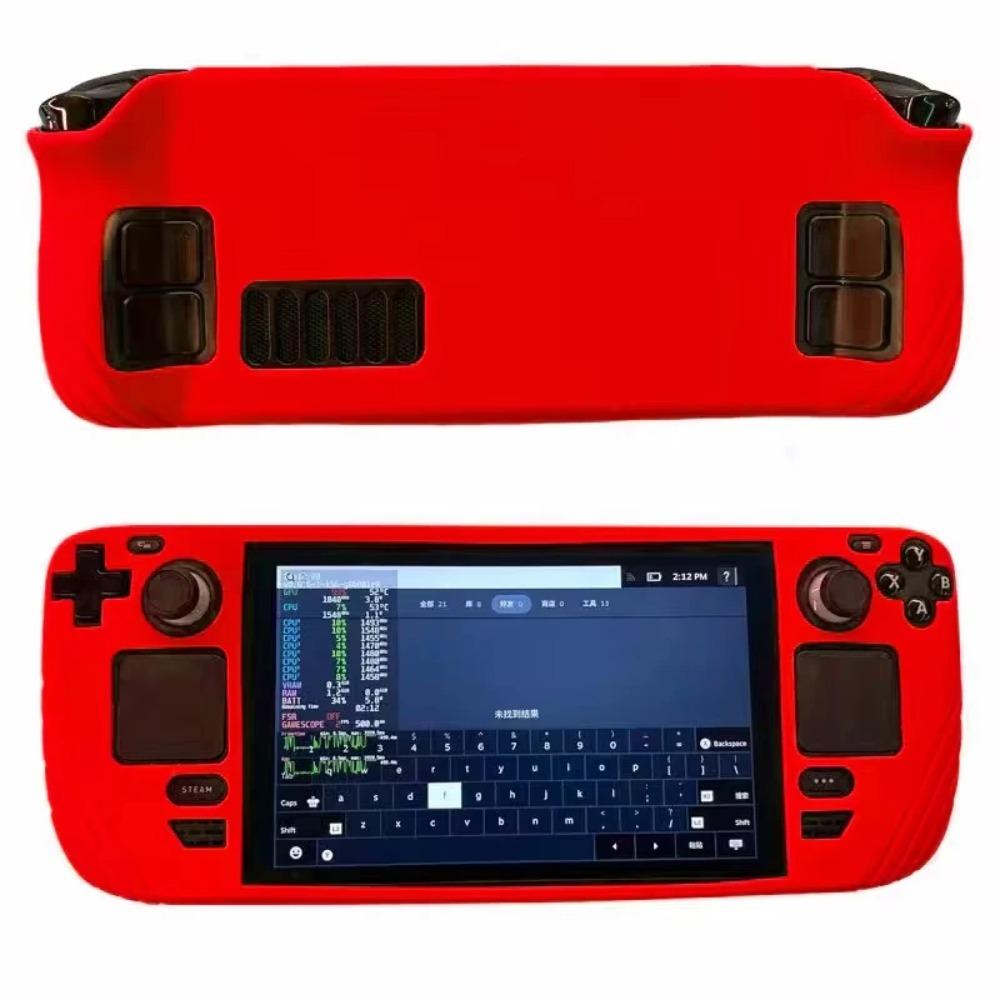 

Silicone Protective Case for Steam Deck Game Console Full Package Anti-slip Protective Cover Accessories красный