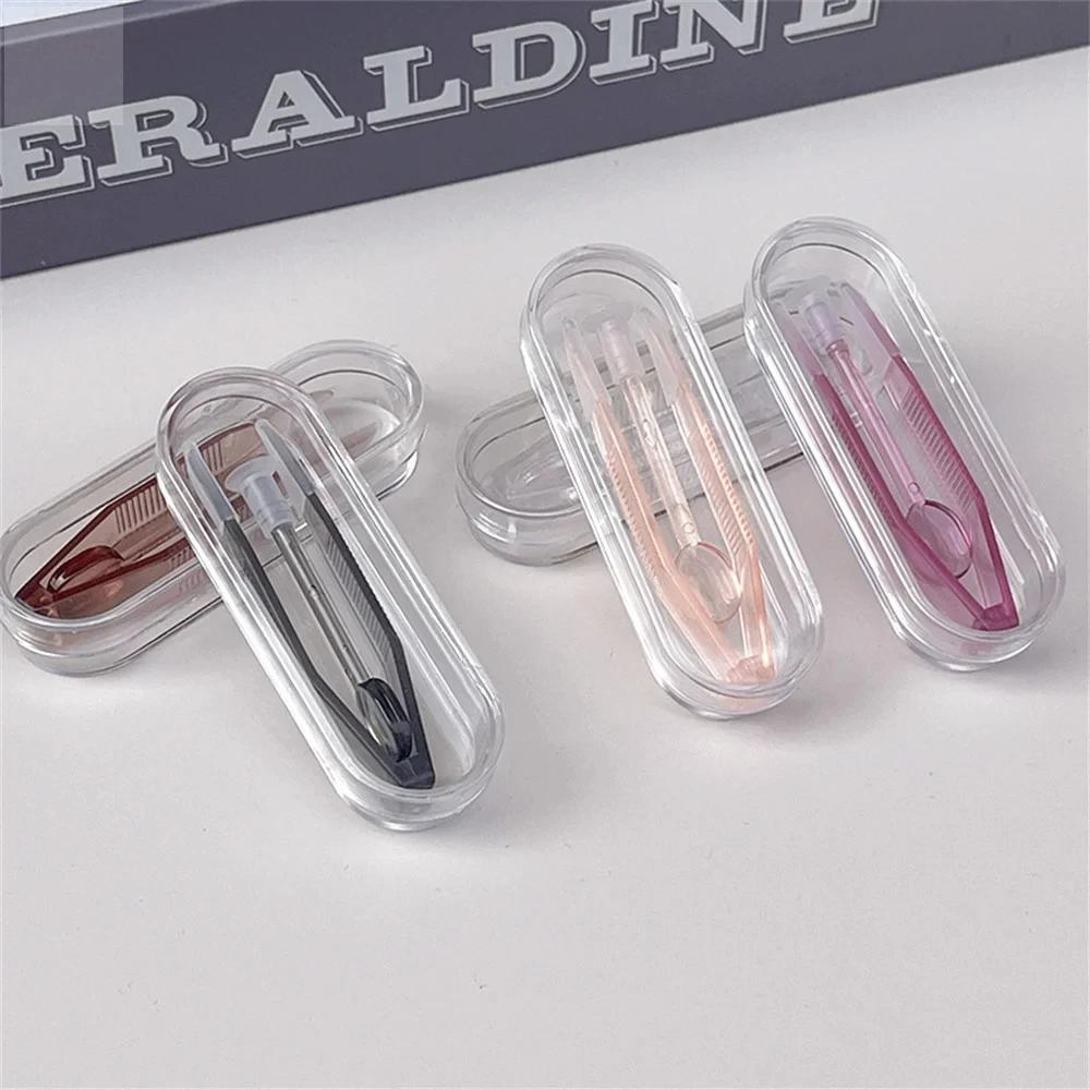 Contact Lens Tweezers Wear Tools Transparent Large Long Clamp Rod Set Small Contact Lenses Tweezers