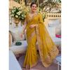 Wedding Collection Soft Star Georgette Saree – Embroidery Cutwork Elegance