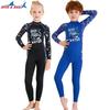 Kids UPF 50 Long Sleeve Rash Guard Swimsuit Snorkeling Swimming