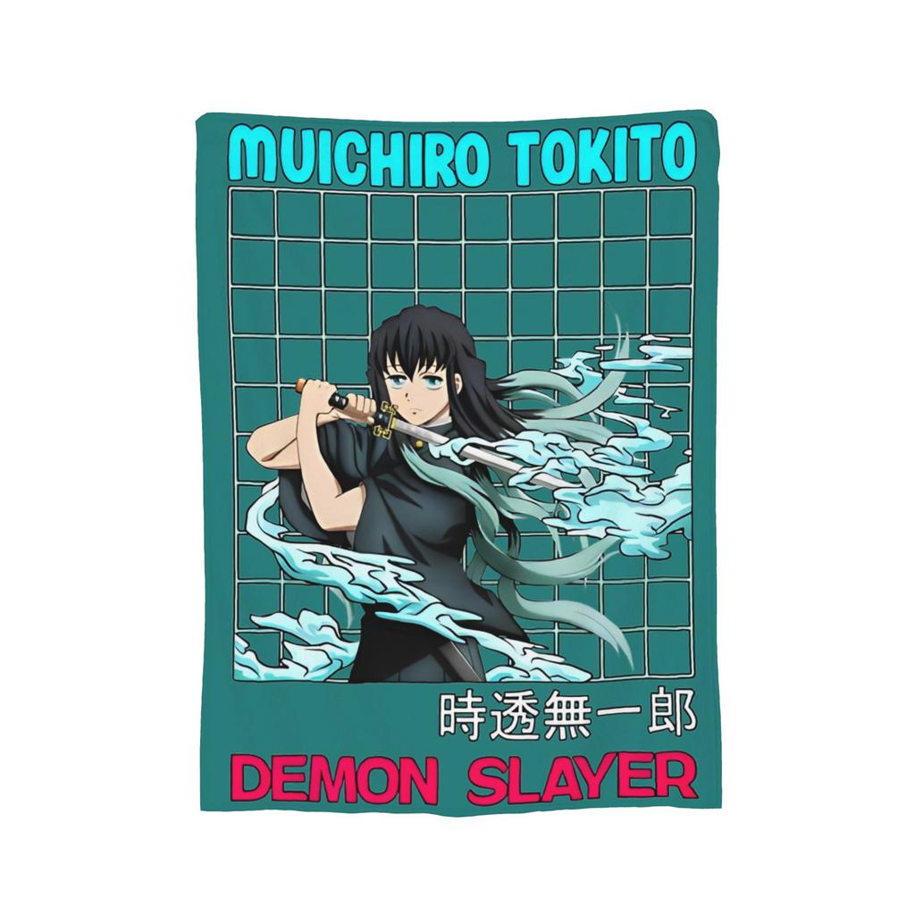 Muichiro Tokito  Blankets Fleece Awesome Breathable Throw Blanket for Bedding Lounge Autumn/Winter,