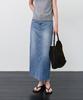 Notia Denim Long Skirt - Blue