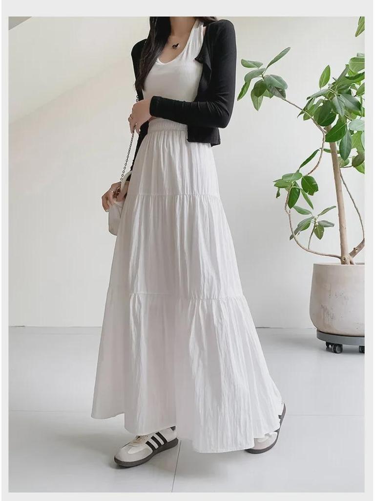 Uncle Radish Mid-Length A-Line Swing Skirt for Women