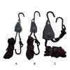 2PCS Ratchets Kayak Rope Tightener Anti-rust Dipping S Hook Ratchet Pulley For Kayak And Canoe Sling Hook Car Repair Sling Hook