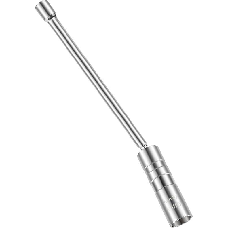 5/8" Swivel Magnetic Spark Plug Socket Set, 3/8 Inch Drive X 12 Inch Total Length Thin Wall Socket, 360 Degree Swivel, 12-Point Design, Professional