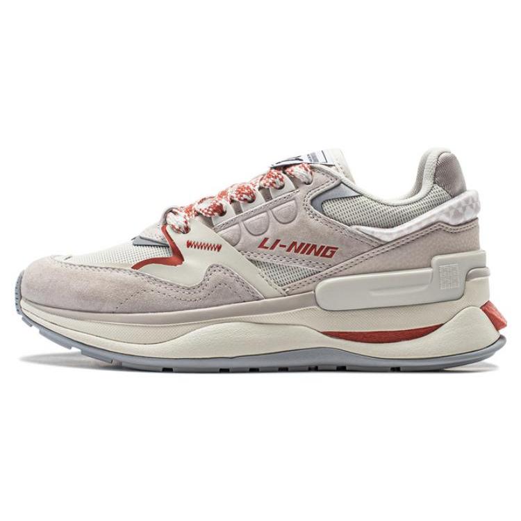 New LiNing 001 Innocence V2 V2 CNY Anti Slip Wear Resistant Casual Shoes Women's Gray AGCU062-1