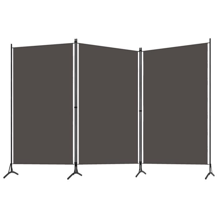 VidaXL 3-Panel Room Divider Anthracite 260x180 Cm