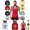 Superman Pattern Mens Sports Vest With Cotton Fabric For Summer Workout And Active Lifestyle