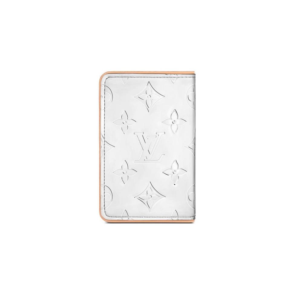 Louis Vuitton Slender Capsule Collection Mirror Classic Monogram Coated Canvas Pocket Wallet Card Holder Men Wallet Silver M80805