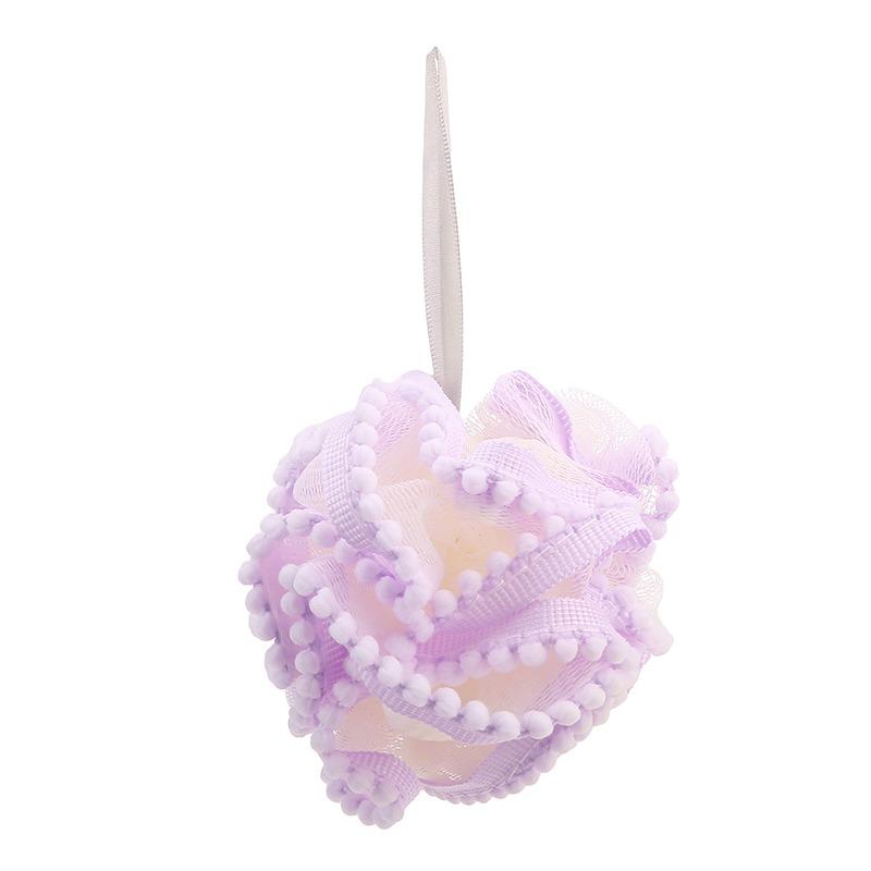 Miękka siatka gąbka do kąpieli kulki szczotka do czyszczenia skóry gąbka pod prysznic środek do czyszczenia ciała złuszczające skrubery kwiat do kąpieli akcesoria do kąpieli