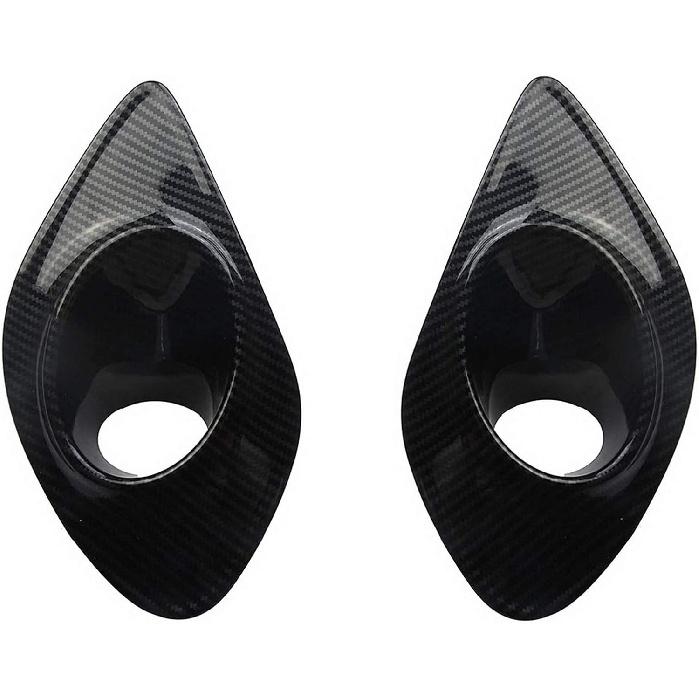 

crosselec Front Fog Lamp Cover Trim For Dodge Charger 2015 2016 2017 2018 2019 2020 2021 (black carbon fiber) black carbon fiber