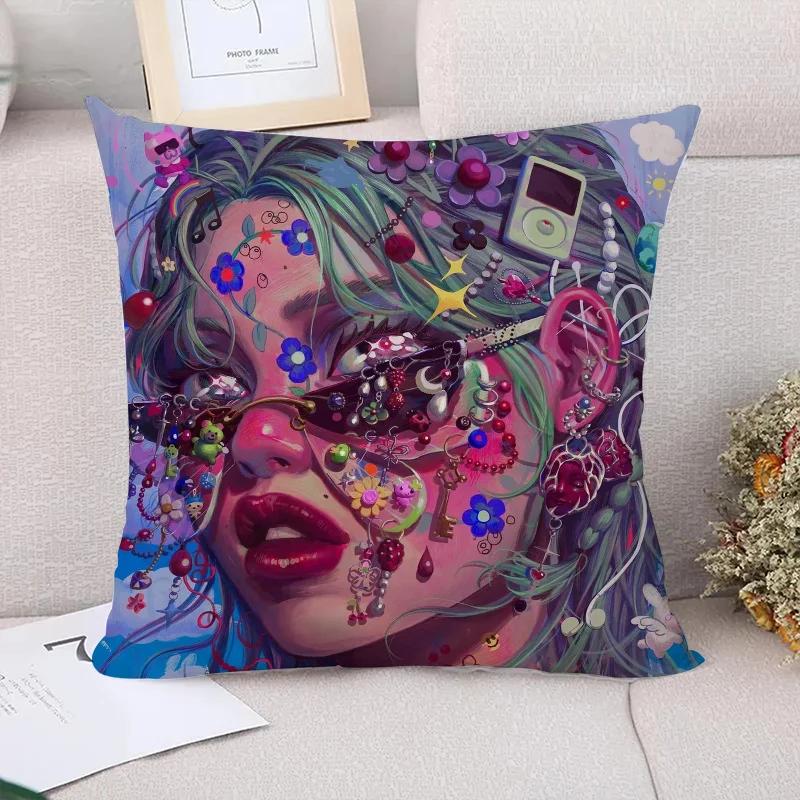 Pillowcase Eunpyon Art Decorative Cushion Cover x Cushions Home Decor Couple Pillow Pillowcases  Pilow Cases  Fall