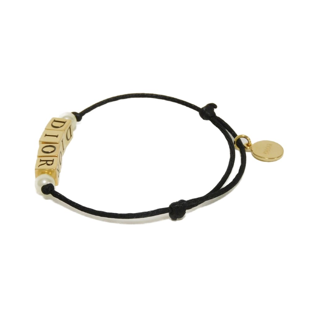 Used 10656 Logo Dice B2833WOMLQ_D97P 7986 Cube Dice Medallion Code Ivory D-Dice Resin Pearl Black Women's from Japan