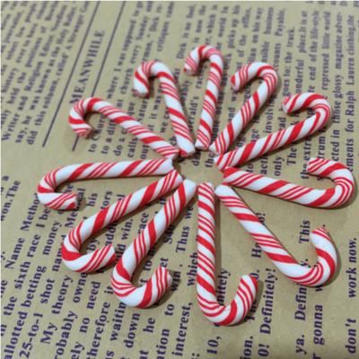10/30/50Pcs Mini Candy Cane Christmas Decoration Red White Resin Candy DIY Crafts Xmas Pendant Navidad Home Decor 2025 New Year