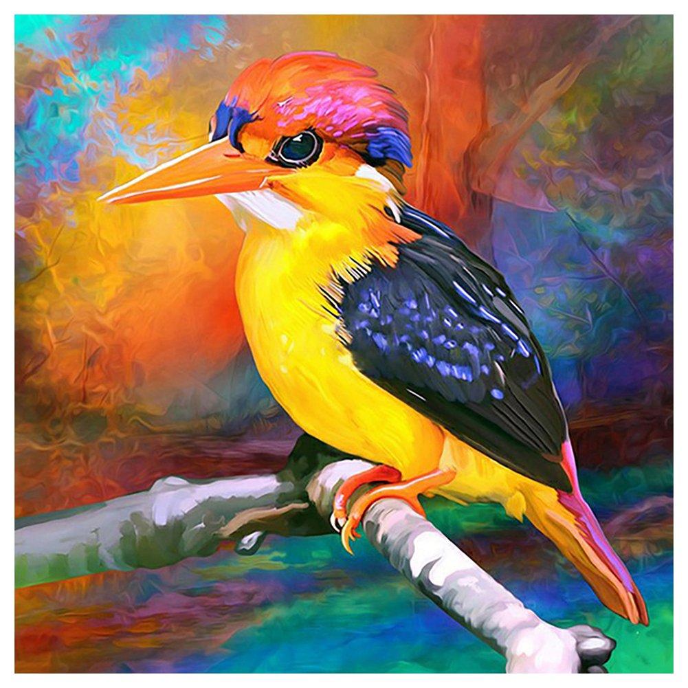 Pintura de Diamantes DIY Taladro Redondo Completo Animal Aves Árbol 5D Bordado de Diamantes Mosaico Loro Kit Punto de Cruz Decoración del Hogar Manualidades
