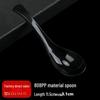 Black 12cm Disposable Plastic Spoons