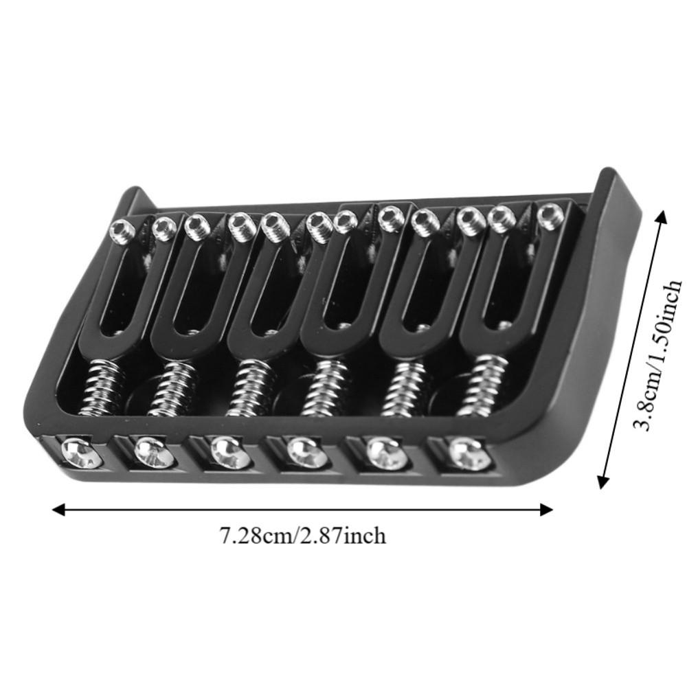 Black\Silver Electric Guitar Fixed Bridge Hardtail Saddle Bridge Electric Guitar Replacement