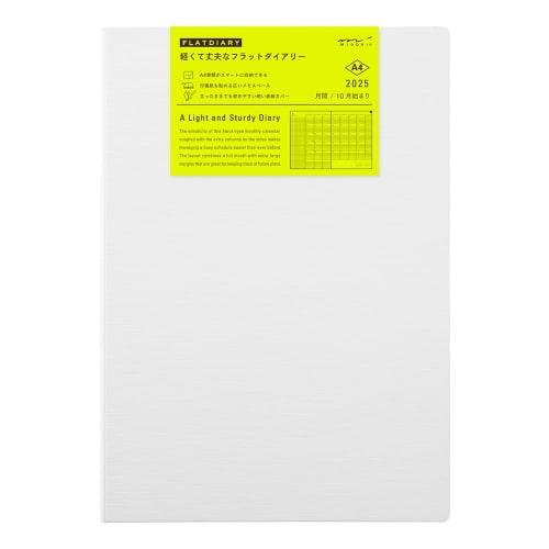 

Midori Flat Diary Notebook 2025 A4 Monthly White 22328006 (Начиная с октября 2024 г.)