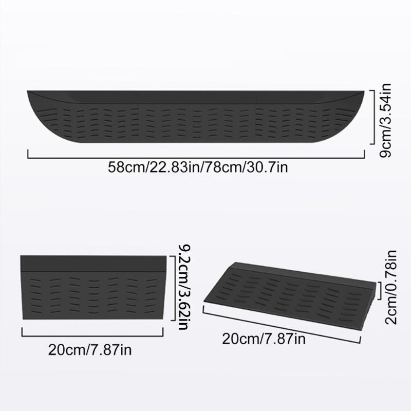 Robot Climbing Mat Rubber Sweeping Robots Ramp Mobility Ramp Vacuum Cleaner Ramp Rubber Ramp for Home Door Threshold