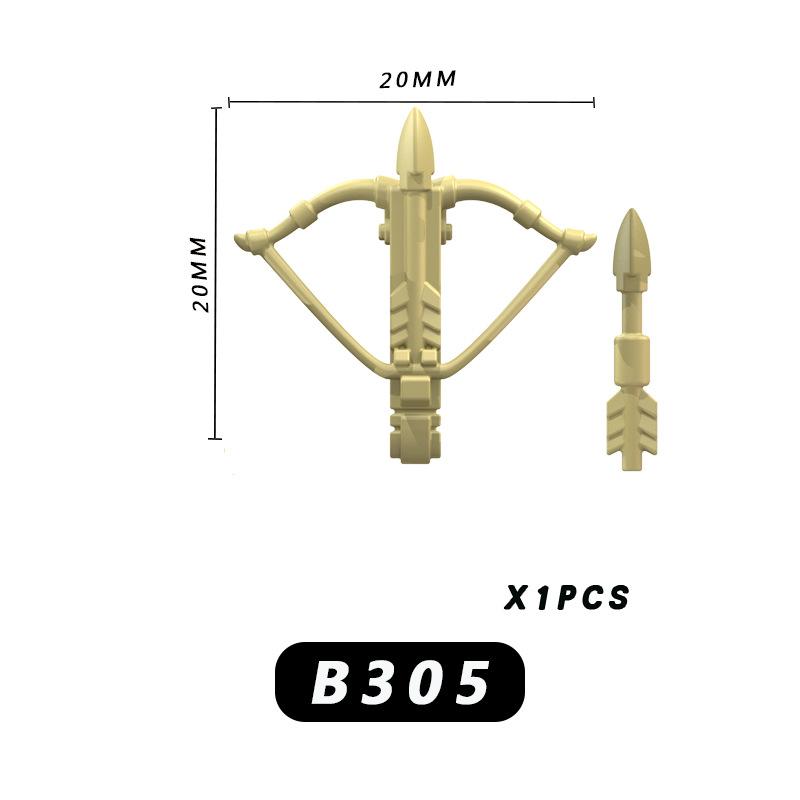 10Pcs Ancient Chinese Weapon Figurine Building Block Accessories Puzzle Assembly Children'S Toys