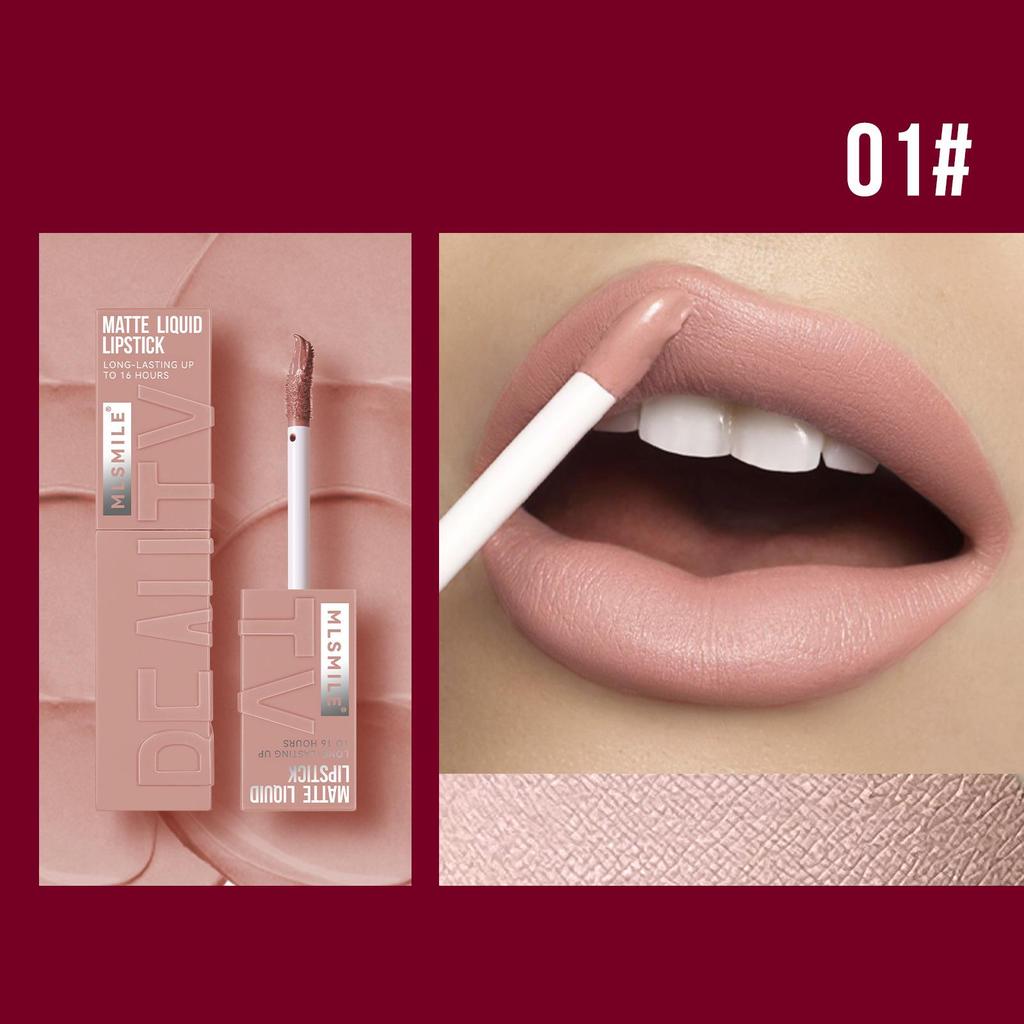 Velvet 6-Color Matte Lip Glaze - Non-Stick, Waterproof, Long-Lasting, Fade-Resistant Lipstick
