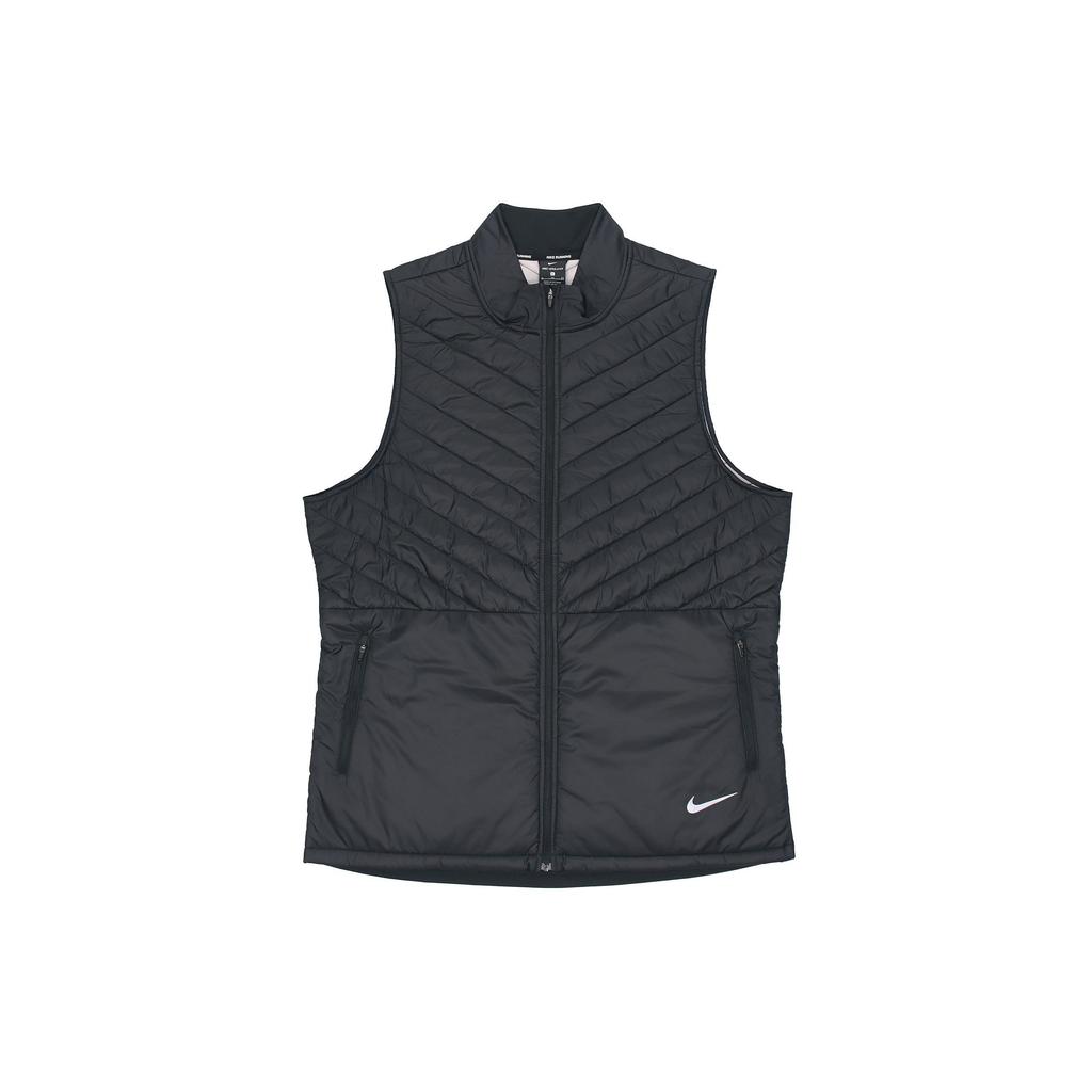 Nike Aerolayer Thermisch Abweisend Durchgehender Reißverschluss Schwarze Laufweste Herren CJ5478-010