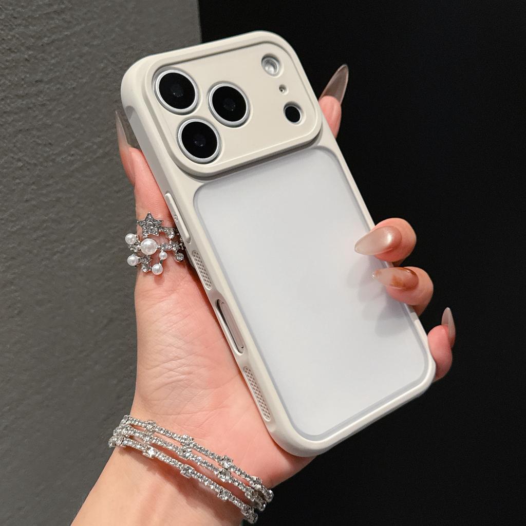 Luxury Orange Shield Transparent Phone Case for IPhone 17 Air 16 15 14 Plus 13 12 11 17 Pro Max Lens Protection Shockproof Cover