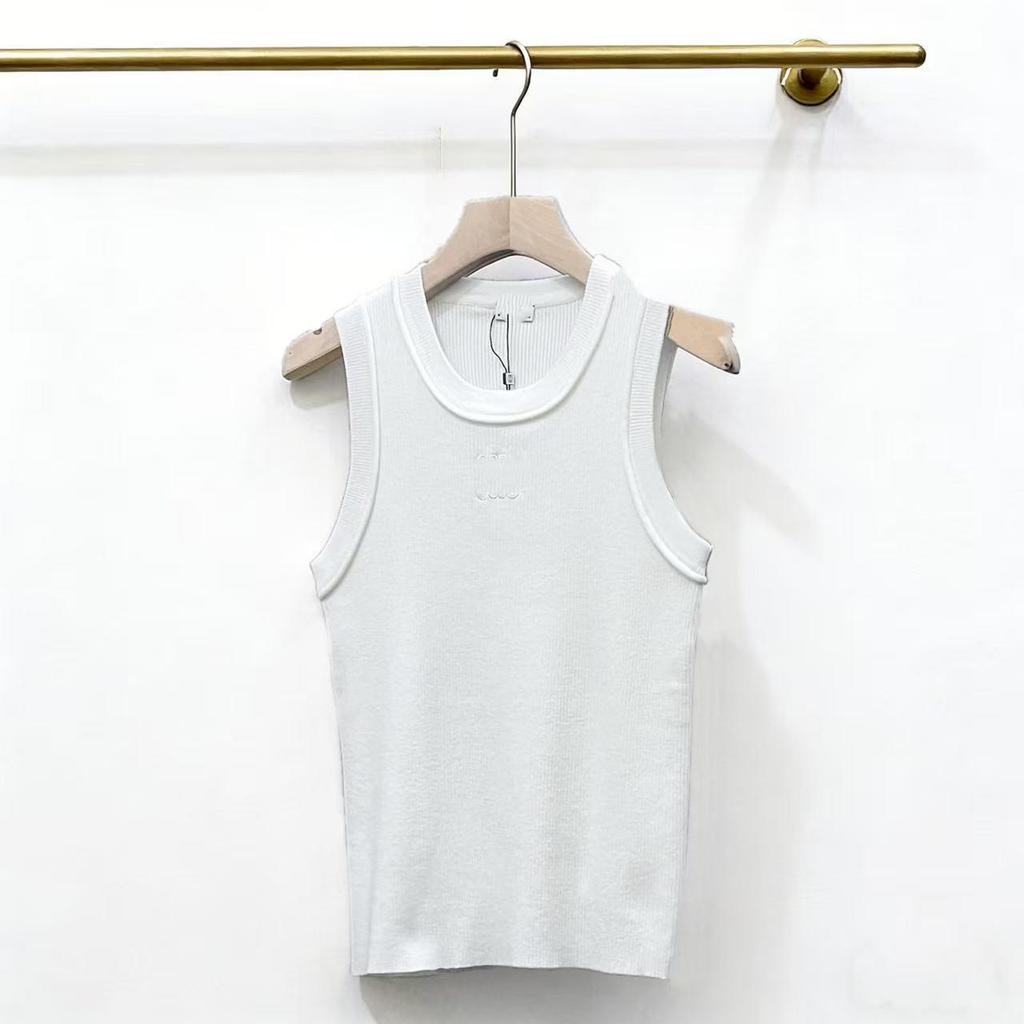 Nanyou 26 Spring/Summer Women's Embroidered Logo Casual Vest - Basic, Solid Color, Versatile Style