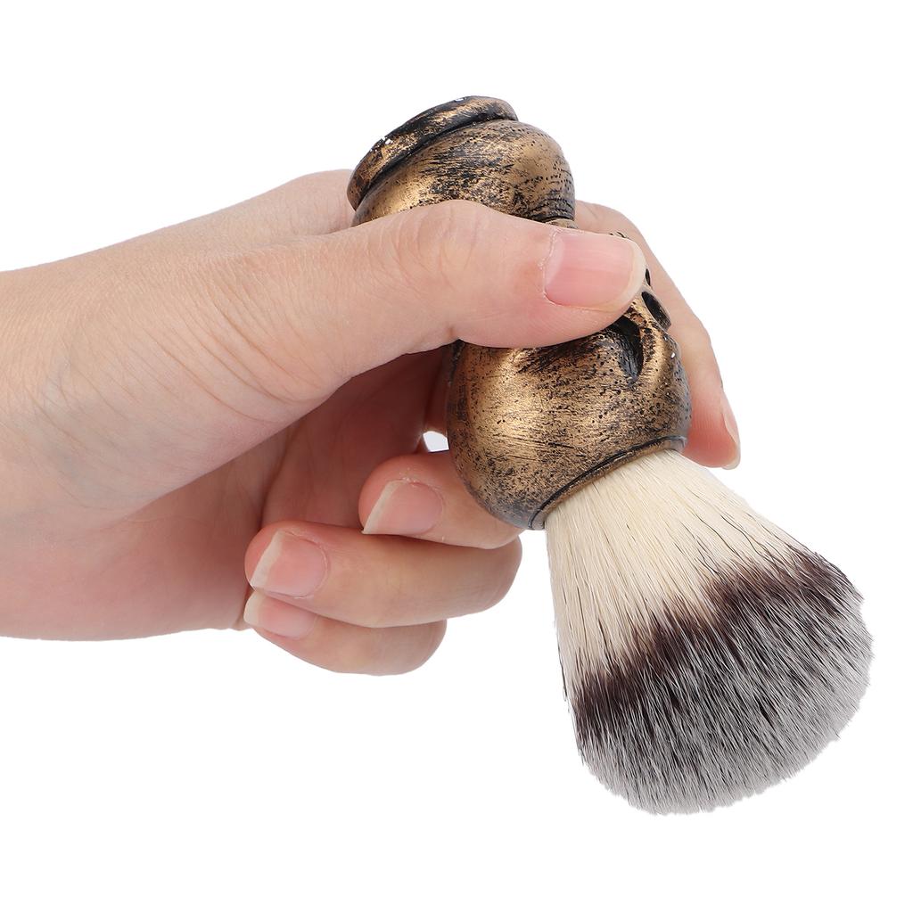 Men s Shaving Brush with Skeleton Shape Handle Facial Beard Cleaning Grooming Shave Tool