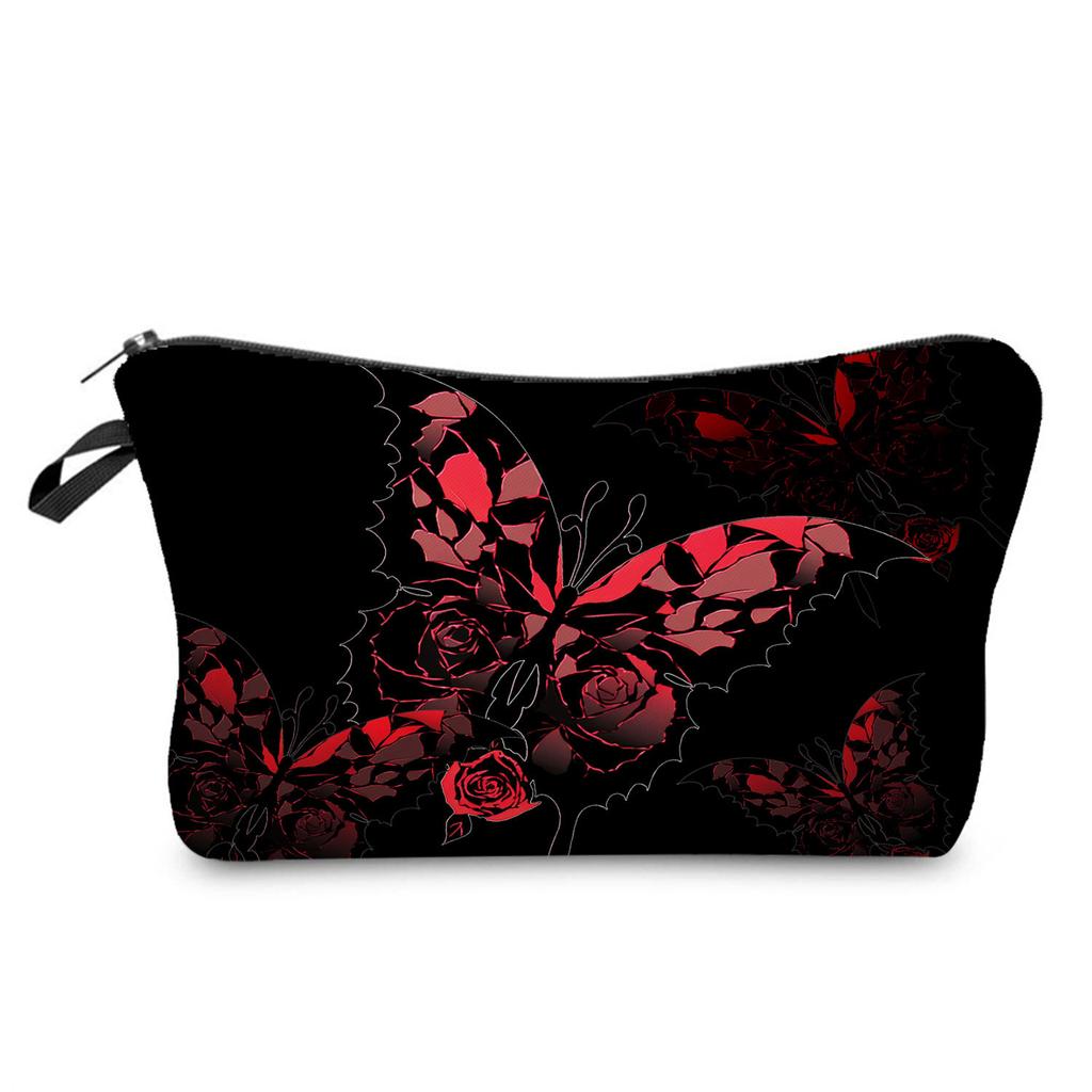 Women Butterfly Print Cosmetic Bag Toiletries Organize Travel Storage Case 6406 CLE