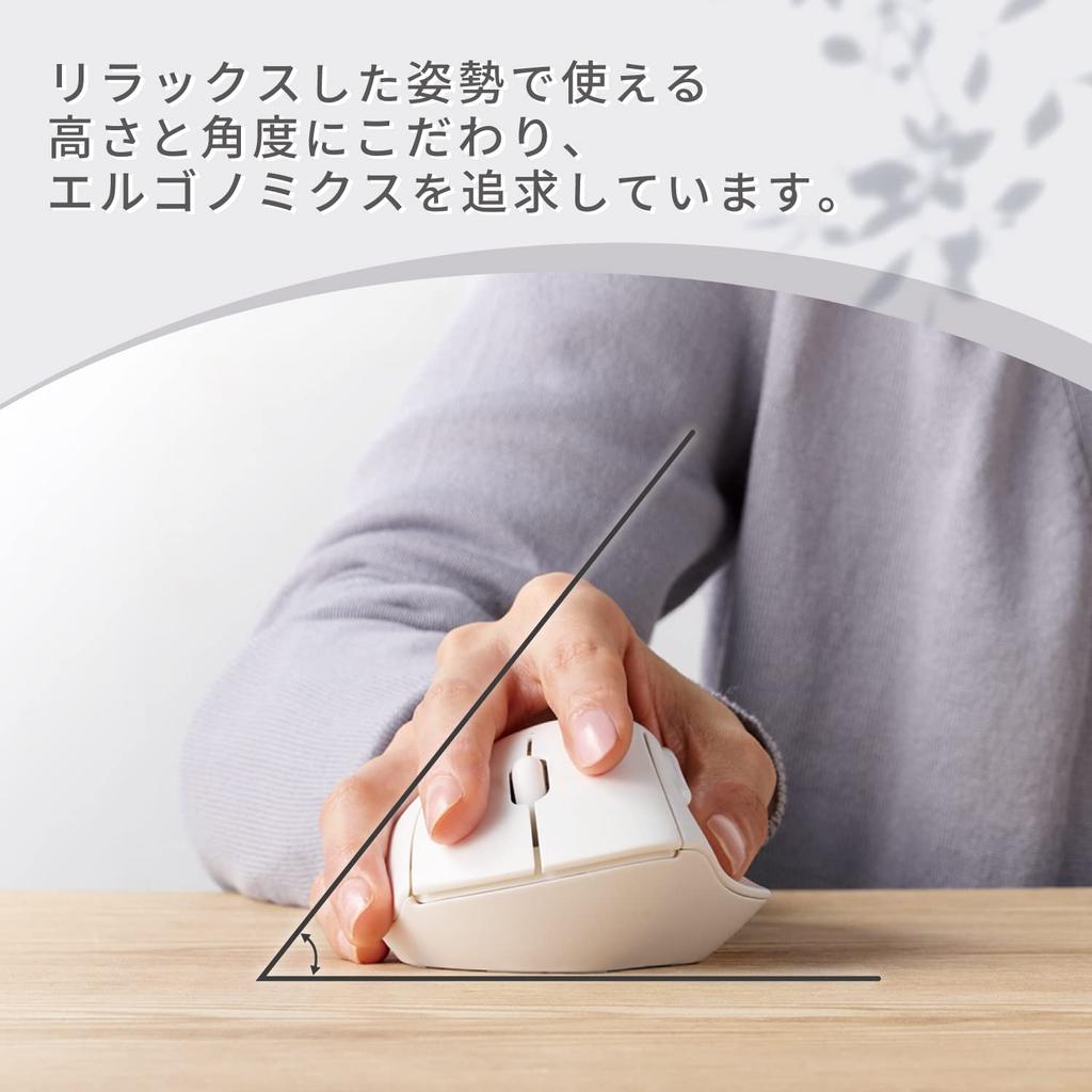 Elecom SHELLPHA Wireless Mouse, Bluetooth, Quiet, Antibacterial, 5 Buttons, White, M-SH20BBSKWH