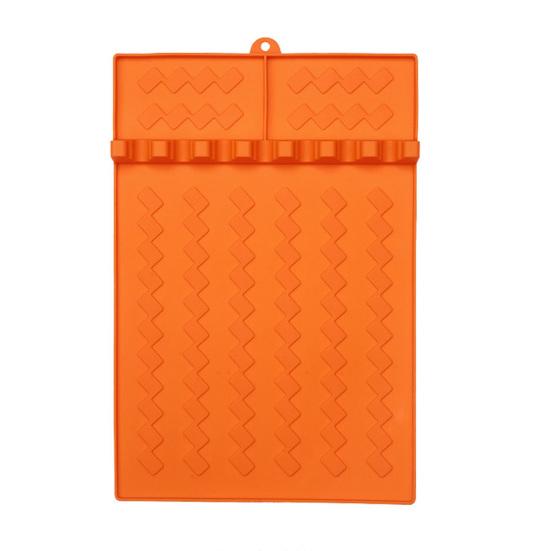 Silicone Barbeque Tool Mat, Food-Grade Heat Resistant Grill Mat, Non-Slip Easy Cleaning Spatula Mat, for Outdoor Grill Kitchen Counter