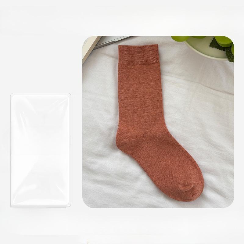 

Женские осенне-зимние носки из чистого хлопка, однотонные, с защитой от запаха pair оранжевый