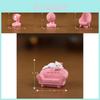 Adorable Resin Cat Figurines For Diy Miniature Landscapes In Pink And Yellow