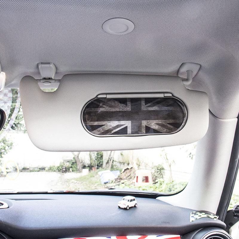 Car Epoxy Stickers Sun Visor Makeup Mirror Back Decals Decoration For Mini Cooper F55 F56 Interior Decorative