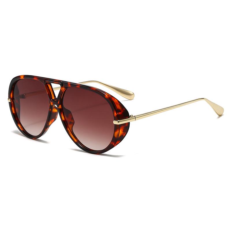 New Pilot Aviator Metal Frame UV Protection Retro Sunglasses with Double Bridge