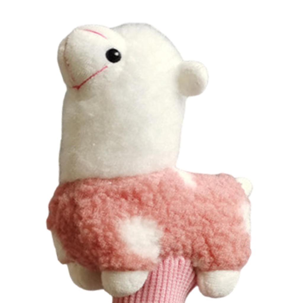 Badminton Racket Handle Cover Cute Stuffed Animal Decorative Knitting Non Slip Racket Grip Protector Badminton Accessories