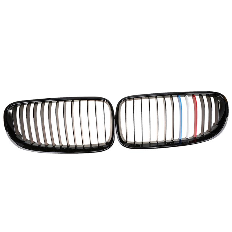 Front Bumper Hood Grills Glossy Black Single Slat Racing Grill Car Accessory For BMW 3-Series E92 E93 Coupe Cabrio 2010-2013 Facelift